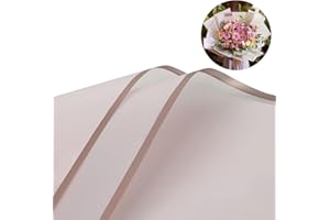 BBJ WRAPS Waterproof Floral Wrapping Paper Sheets Fresh Flowers Bouquet Gift Packaging Korean Florist Supplies, 20 Sheets (Lotus Pink)