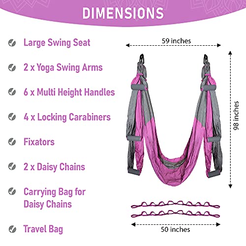 YOGA SWING PRO Premium Aerial Hammock Anti gravity Yoga Swing Kit