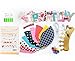 Fun and Colorful Gold Foiled Happy Birthday Banner Flags and Kids Party Hats and Crowns Set – Small-sized Party Decoration Supplies