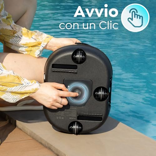 S1PRO 2026 Upgrade Robot Piscina Senza Fili, Automatico 120 Minuti, Doppio Motore, Aspirapolvere per Piscina, per Piscine Fuori Terra fino a 95 m², Nero profondo