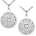 Inspirational Love Gift to My Sons Never Forget That I Love You Stainless Steel Dog Tag Pendant Necklace Keychain Be The Man(Pack of 2)
