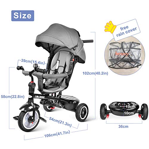 6 besrey+Tricycle+Rotating+Reclining+Children