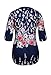 Dokotoo Womens Floral Boho Floral Print Long Sleeve Cotton Blosue Juniors Casual Tops Blouses Navy Medium
