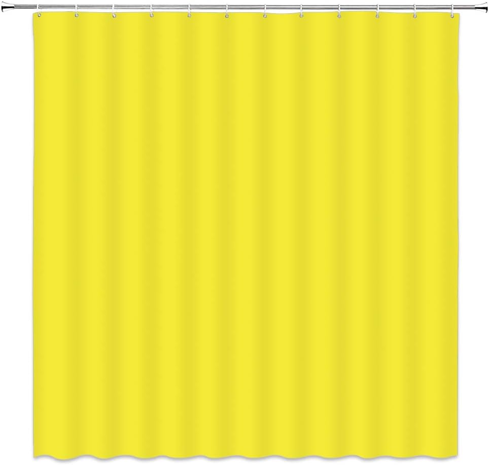 Amazon Com Feierman Yellow Shower Curtain Solid Color Shower
