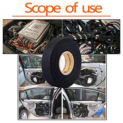 Office Products 2 Rolls Automotive Wiring Harness Cloth Tape， High Temp