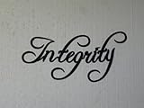 Integrity Motivational Word Fancy Script Metal Wall Art