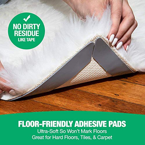 Ledgebay Rug Grippers for Area Rugs Pack of 9 Reusable, No Skid, Washable, AntiSlip, Rug