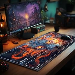 EDGFRTOIO Playmat with Zones for MTG Card Game