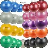 Isokinetics Inc. Brand Exercise Ball - Anti-Burst - 3 55cm, 65cm, 75cm - Many Colors - for Fitness, Therapy, Sports Training, Yoga and More