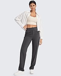 G4Free Wide Legs Work Pants for Women High Waist