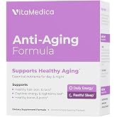 VitaMedica Anti-Aging AM/PM Multivitamin Packets, for Women &amp; Men, 30 Packs | Supports Radiant Skin, Hair &amp; Nails - Daytime Energy + Nighttime Recovery