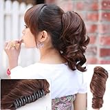 HOT Womens Hairpiece Wavy Curly Claw Hair Ponytail Clip-on Short Hair Extensions