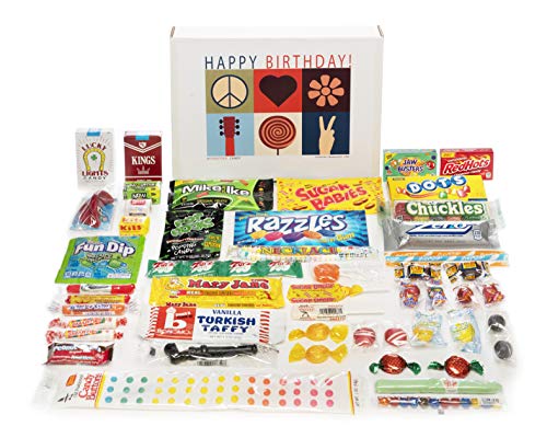 Woodstock Candy ~ Happy Birthday Gift Box Care Package of Nostalgic Retro Candy for Men and Women