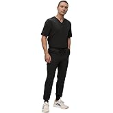 Monarch Uniforms Men's Jogger Scrub Set Tuck-in Scrubs for Men with Jogger Pants and One Pocket Top