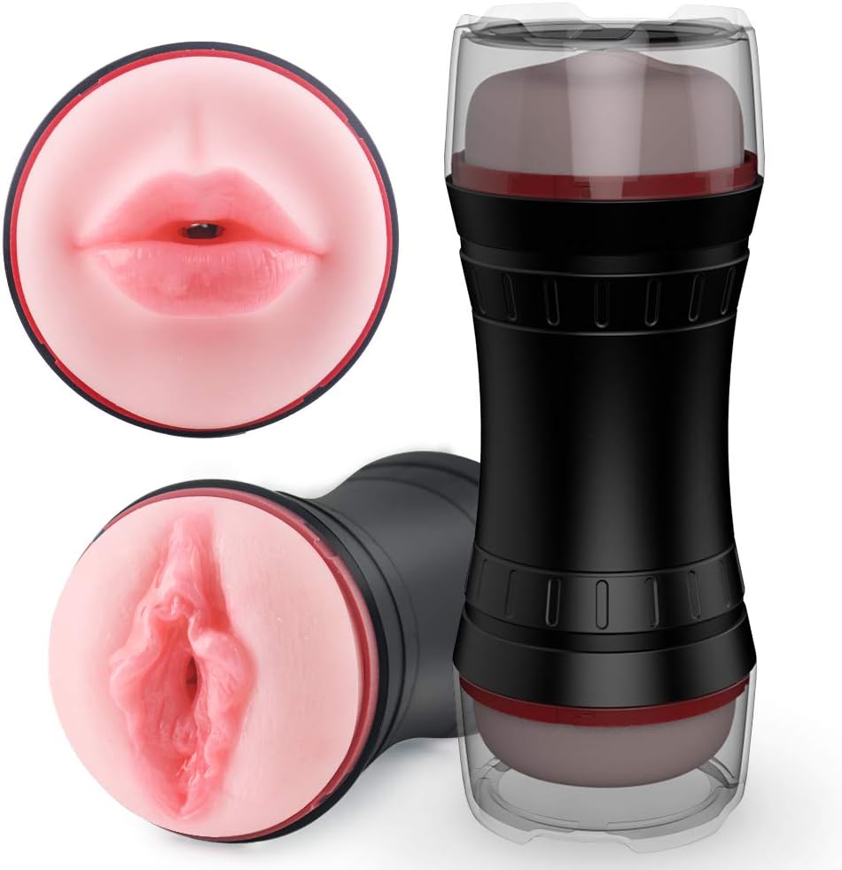 3D Realistic Artificial Toys for Male with 2 Lifelike Entries Cup Underwear Soft Skin-Like Silicone Masturbrators Doll Adullt Toys, Best Gift for Men Blówjób Smooth Silicone Toys,Tshirt