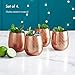 VonShef Copper Stemless Wine Glasses, Etched Copper Stainless Steel Tumblers, 12oz Cups, Set of 4 Wine Drinks Tumbler with Gift Box