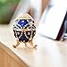 Apropos Hand-Painted Vintage Style Faberge Egg with Rich Enamel and Sparkling Rhinestones Jewelry Trinket Box (Blue)
