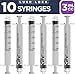Care Touch 3mL Syringe with Luer Lock Tip - 10 Sterile, Individually-Wrapped Syringes (No Needle) - Great for Dispensing Oral Medicine to Children & Pets, Home Care, and Precision Applications