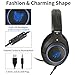 Ceppekyy Gaming Headset Compatible with PS4, PC, Xbox One, Surround Sound Over-Ear Headphones Compatible with Noise Cancelling Mic, LED Light, Soft Memory Earmuffsthumb 4