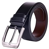 Beltox Fine Men's Genuine Leather Belt 38mm Wide Jeans Belts (34-39, black )