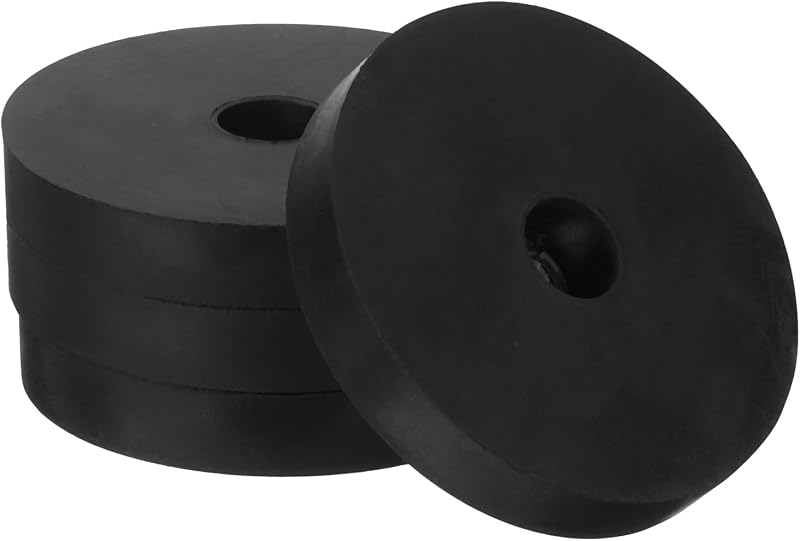 PATIKIL Rubber Vibration Isolation Washer Pads 2.4" OD 0.5" ID 0.4" Thick 4