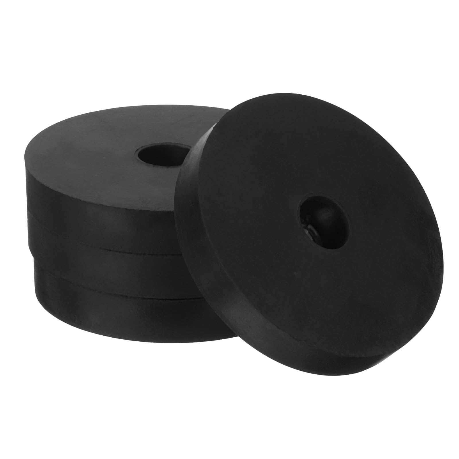 Photo 1 of PATIKIL Vibration Isolation Washer 2.4" OD 0.5" ID 0.4" Thick, 4 Pack Rubber Round Anti Mechanical Damping Feet Pads, Black