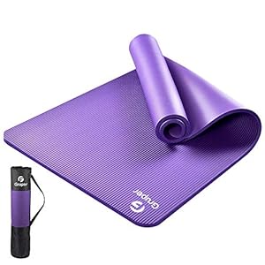 Gruper Thick Yoga Mat Non Slip, Large Size 185 x 80 cm (L x W), Premium Exercise & Fitness Mat with Carrying Strap and Bag,Workout Mats for Home