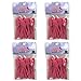 Beauticom Pana Brand (Pink Color) (4 Packs of 25pcs = 100 Pieces) Cosmetic Make Up Disposable Plastic 2.5