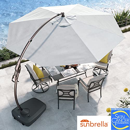 Grand patio Outdoor 12 FT Offset Umbrella, SUNBRELLA Fabric Canopy