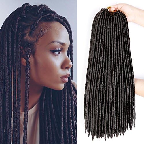 LMHair Mixed Bundles 20 Inches Dreadlock Faux Locs Twist Crochet Braids Synthetic Hair Extensions (20 Inches)