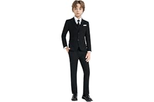 Almighty Magic Boy's Formal Suits Slim Fit Boys Suit Set Dresswear Ring Bearer Outfit Kids Wedding Dress Clothes