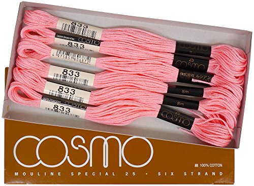 cosmo 25番刺しゅう糸 8m束 Col.833 オレンジ 系 1箱 6束入り