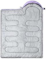 HOSIMA Kids Sleeping Bag, Purple Stars, Lightweight, Waterproof, Warm view 4