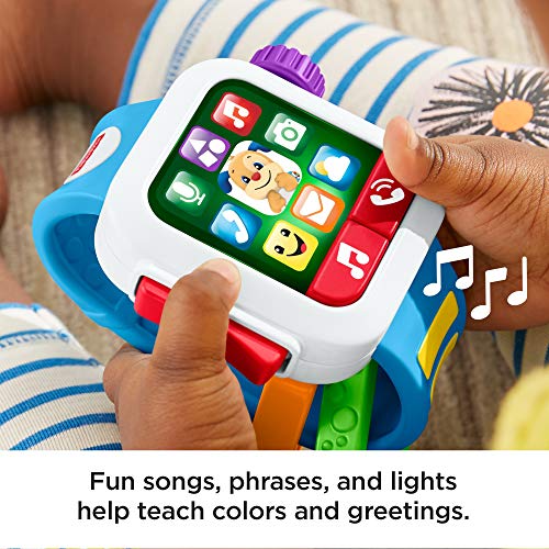 51yLwWYRkAL - Fisher-Price GJW17  Laugh & Learn Time to Learn Smartwatch, Musical Baby Toy, Multicolor