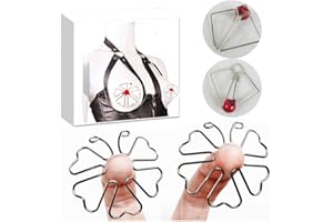 Nipple Chain Clip Clamps for Women Stainless Steel Body Clamps Adjustable Non-Piercing Body Chain Clip Jewelry,Blue (B2-PI2)