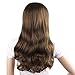 MapofBeauty 50cm/20 Inch Long Curly Side Bangs Natural Beauty Wig (Brown)