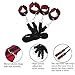 Bed Restráin Kit for Couples BDSM Game Play Bondageromance Restrainting Adjustable Straps Fur Tie up Hanscuffs Soft Wrist and Ankle Cuffs-RED