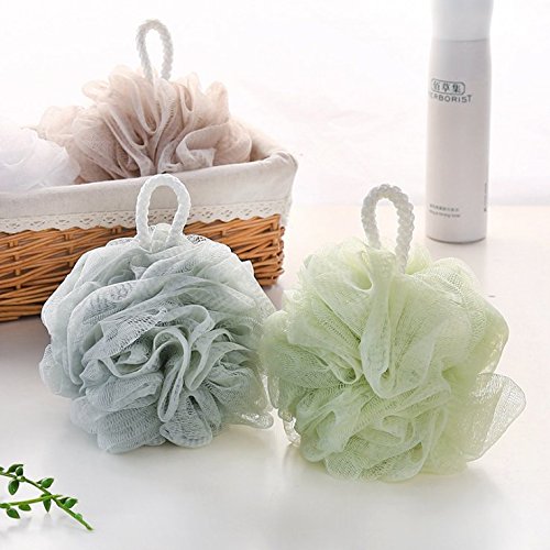 Bath Shower Sponge Pouf Loofahs Mesh Brush Shower Ball, Mesh Bath and Shower Sponge Pack of 3 (60g/pcs) Shower Bouquet-Big,Full Lather Cleanse-Eco-friendly Exfoliating Mesh Brush Pouf Bath Shower Ball - Thumbnail 5