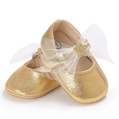Fire Frog Baby Girls Mary Jane Shoes Stars Bow Wedding Princess Dress Costume Infant Toddlers Prewalker - Thumbnail 4