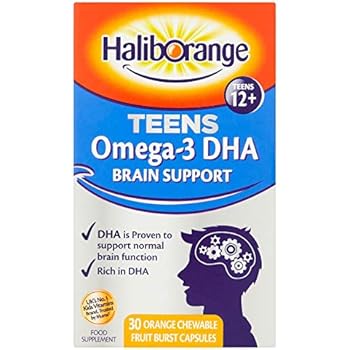 Amazon.com: Haliborange Teensense Extra Omega-3 Fish Oil Orange Chewy Fruit Burst 30 Chewy 