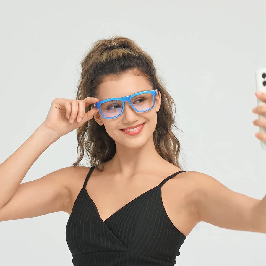 OhO Bluetooth Glasses,Voice Control and Open Ear Style Smart Glasses to Listen Music and Calls,UV400 Protection Lens