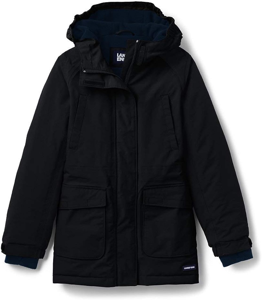 Lands' End Girls' Squall Parka Black Little Kid Medium Clothing