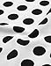 Romwe Women's Comfy Swing Tunic Short Sleeve Smock Polka Dot Loose Dress Black&White L