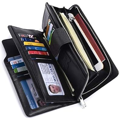 0 Alavor Women RFID Blocking Trifold Wallet Long Clutch Credit Card Organizer Large ...