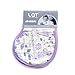 LAT 2 pack reversible cotton muslin burp cloths, Super Absorbent burpy bib (Purple)