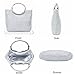 UBORSE Women's Bling Crystal Rhinestone Evening Clutch Prom Party Handbag Wedding Purse Silver