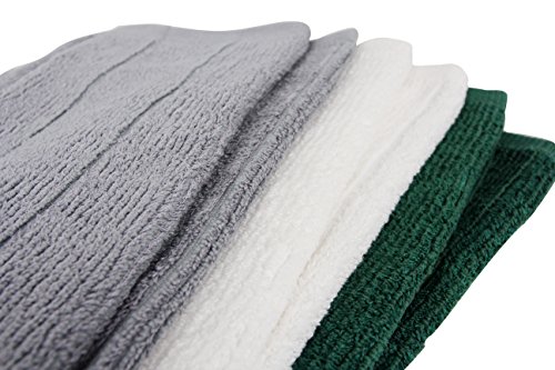 Fabbrica Home Bamboo Rayon Kitchen Drying Towels Patented Everplush Technology (6, Gray)