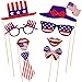 PBPBOX 4th of July Photo Booth Props for Independence Day Party Decorations - 40 Pieces