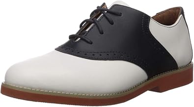 womens leather saddle oxford shoes