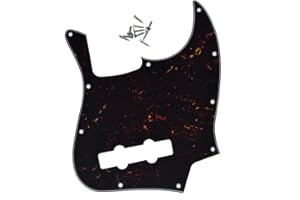 Dopro Jazz Bass J Bass Pickguard for USA/Mexican 4 String FD Jazz Bass Dark Tortoise